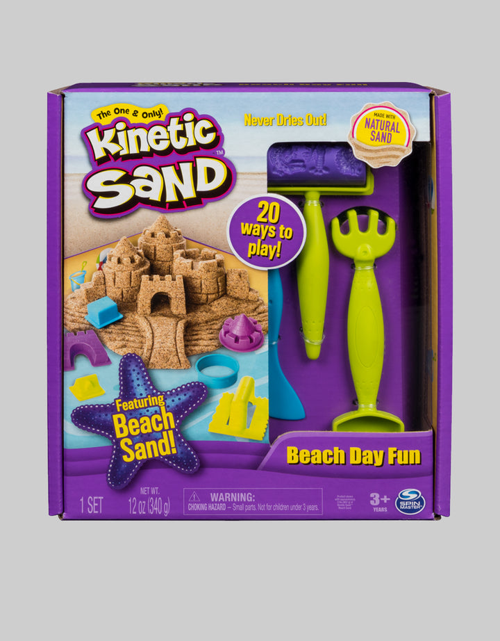 Bandai Kinetic Sand Beach Day Fun Playset with Castle Molds