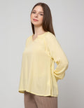 Connexion Long Sleeve Blouse Raglan Crinkle Smok Sleeve