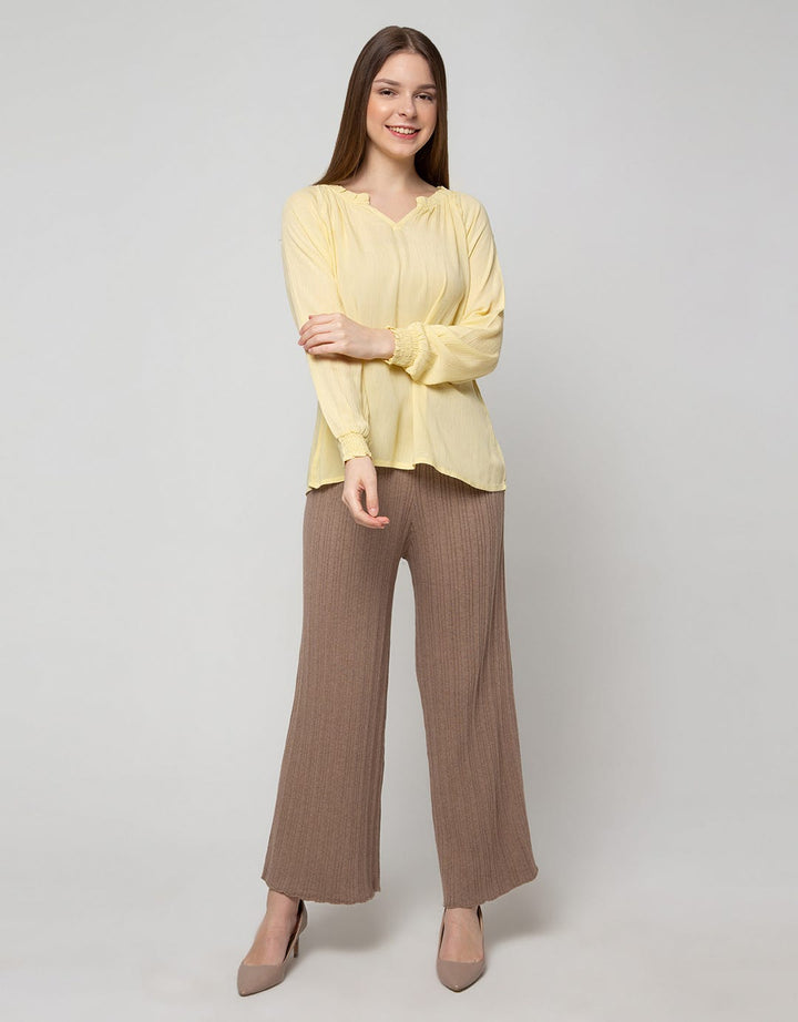 Connexion Long Sleeve Blouse Raglan Crinkle Smok Sleeve