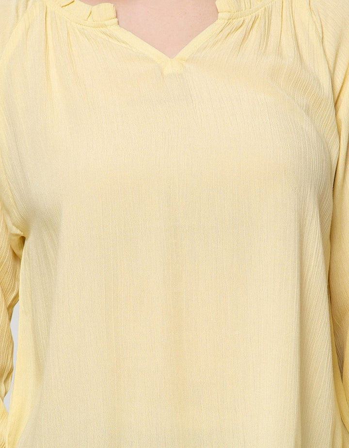 Connexion Long Sleeve Blouse Raglan Crinkle Smok Sleeve