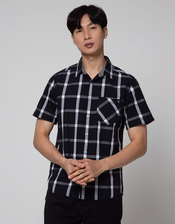 Watchout Casual Full Plaid Kemeja Pria