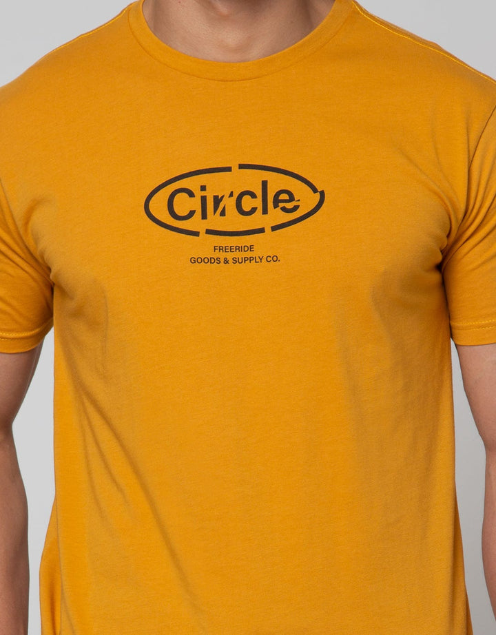 Freeride T-Shirt Pria Gold Circle
