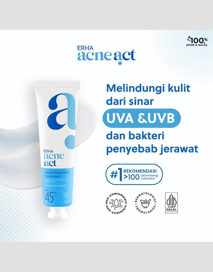 Erha Acneact Acne Protection Sunscreen SPF 45 PA+++ 30 G