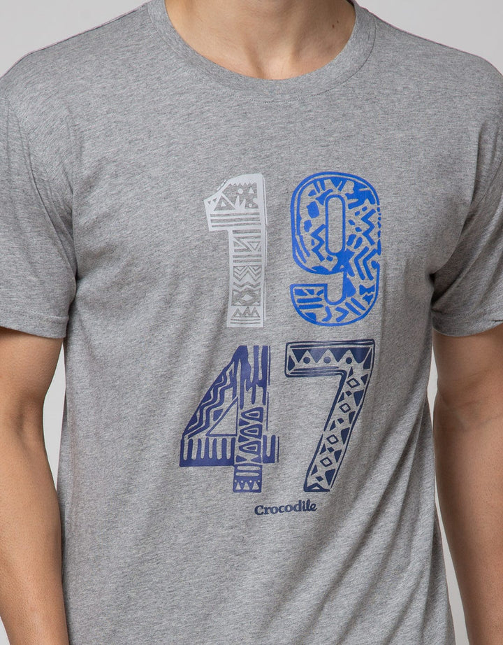Crocodile Logo Print Graphic Kaos Pria