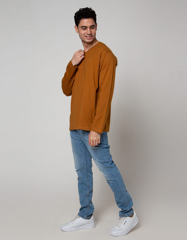Cole Long Sleeve Oblong Basic Round Neck