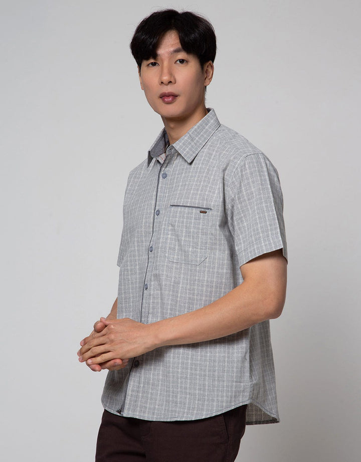 Watchout Casual Full Plaid Kemeja Pria