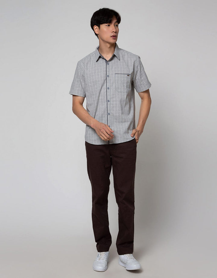 Watchout Casual Full Plaid Kemeja Pria