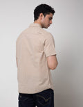 Watchout Casual Short Sleeve Small Stripe Shirt