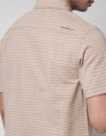 Watchout Casual Short Sleeve Small Stripe Shirt
