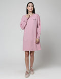 Nevada Long Sleeve Midi Dress Round Neck Good Things Are Coming