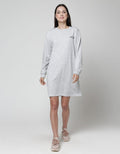 Nevada Long Sleeve Midi Dress Round Neck Good Things Are Coming
