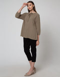 St. Yves Linen W Stoppe Women's 7/8 Sleeve Blouse