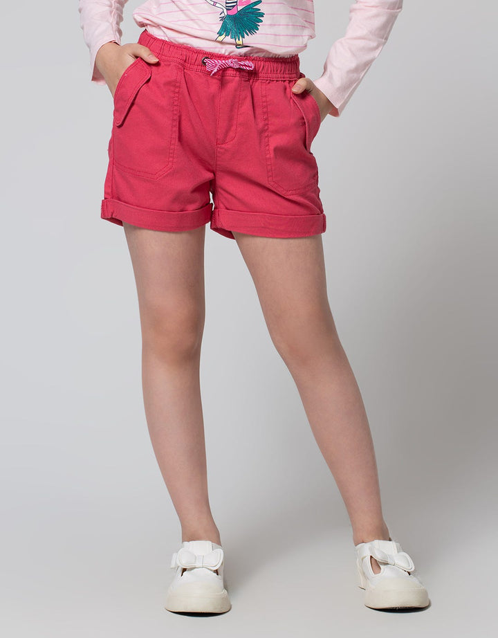 Cardinal Kids Girl Short Pants Pocket And Drawstring