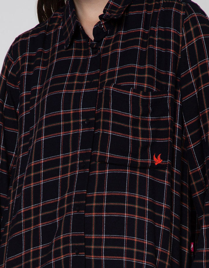 Cardinal Girl Kemeja Lengan Motif Kotak