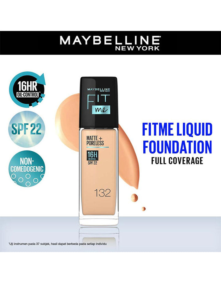 Maybelline Fit Me Matte and Poreless Liquid Foundation - 132 Light Bisque