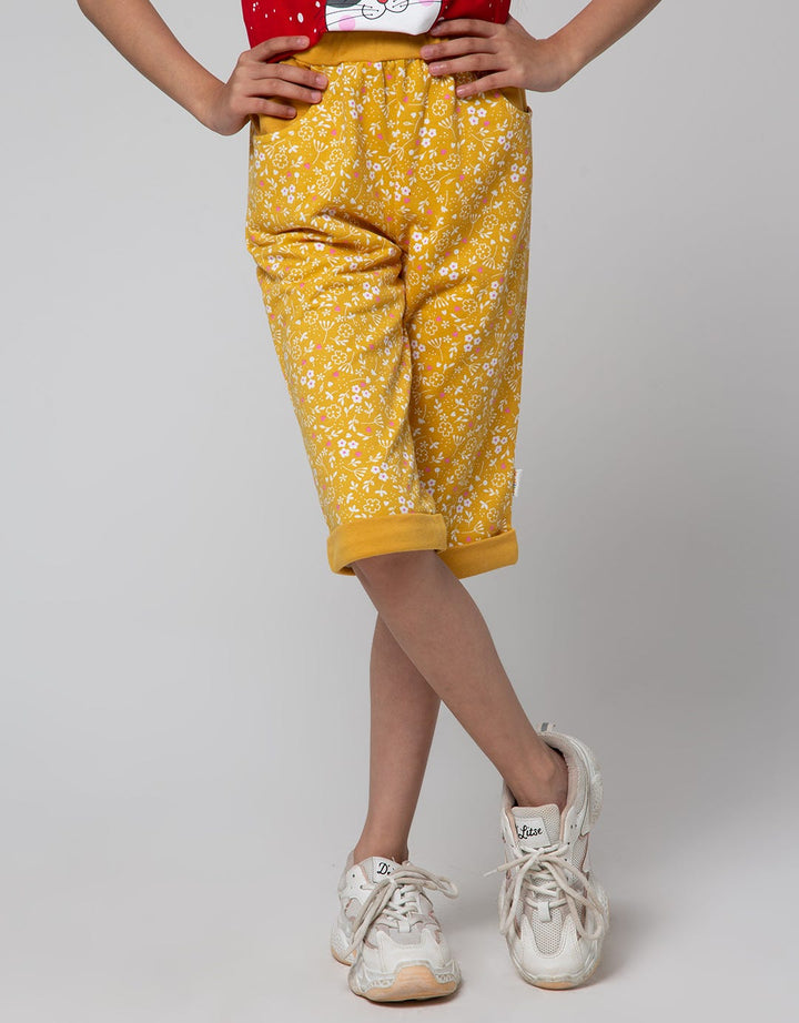 Little M Short Pants Knit Full Print Flower