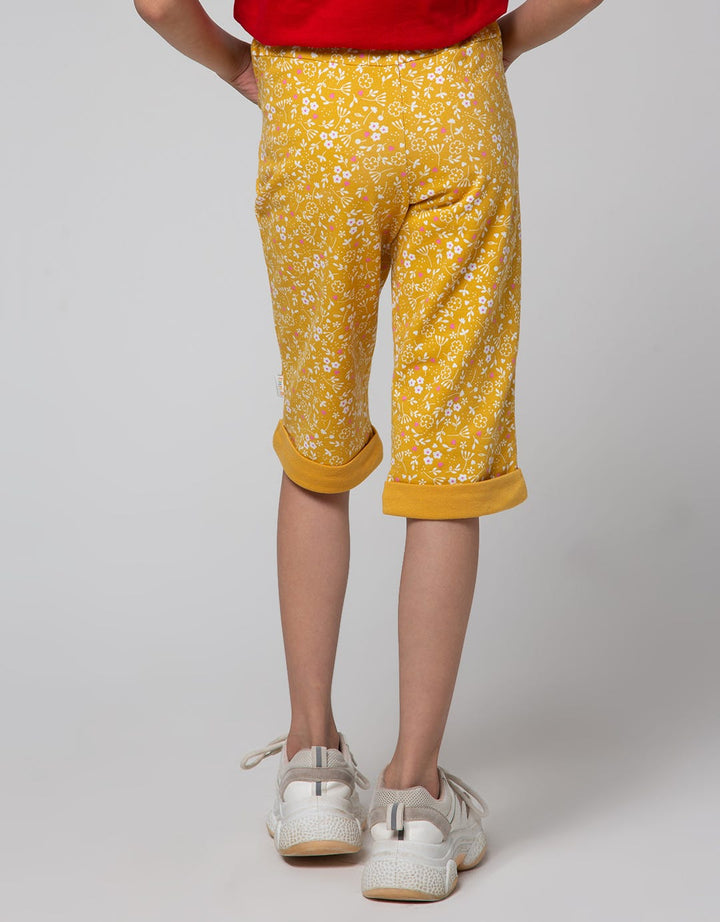 Little M Short Pants Knit Full Print Flower