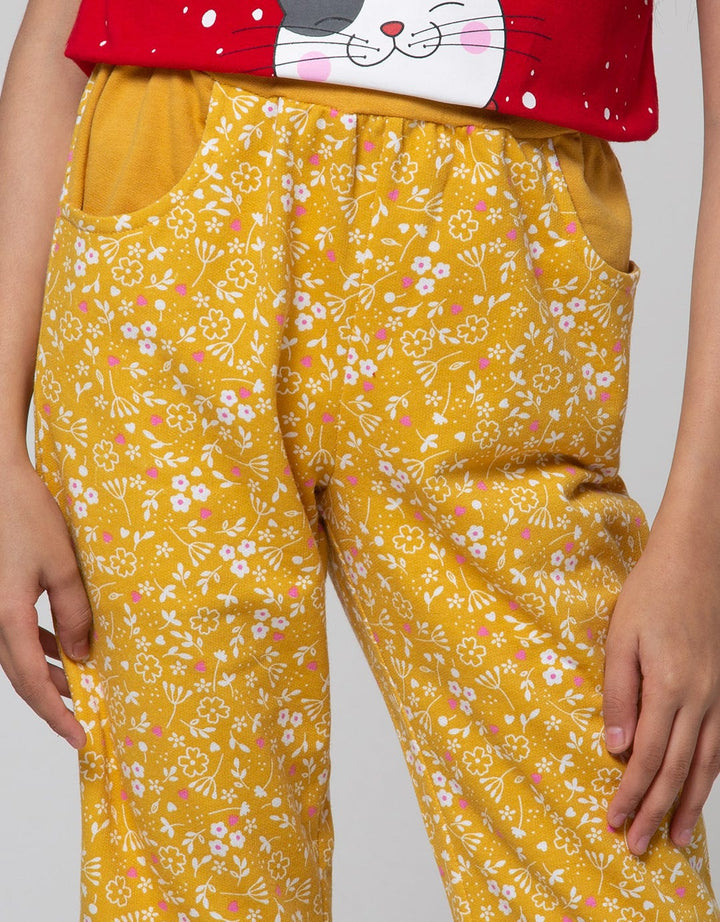 Little M Short Pants Knit Full Print Flower