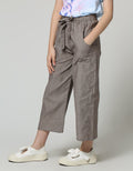 Aero Long Pants Kulot Pinggang Pita Kantong Tempel