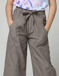 Aero Long Pants Kulot Pinggang Pita Kantong Tempel