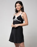 Cynthia Melanie Dress Satin Combination Lace