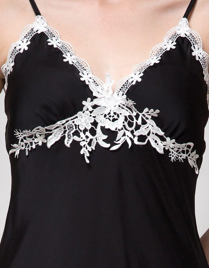 Cynthia Melanie Dress Satin Combination Lace