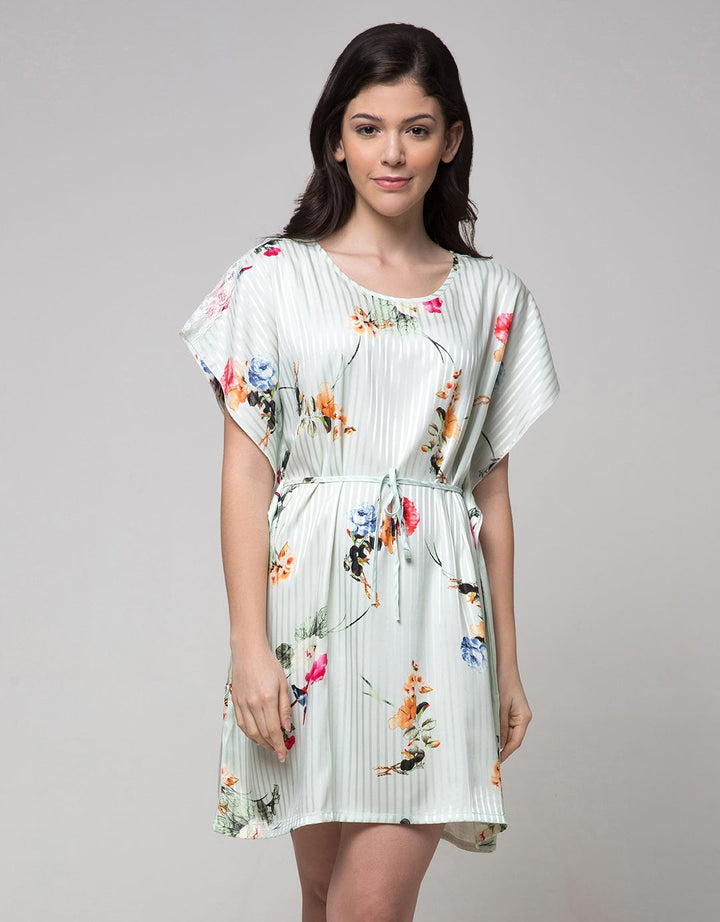 Cynthia Dress Satin Motif Flower