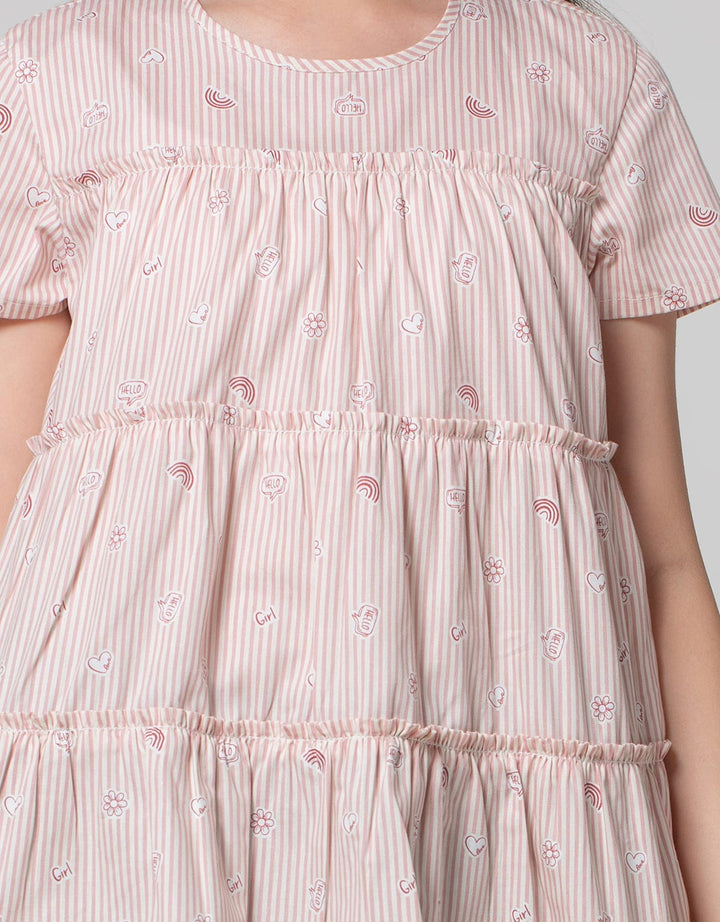 Aero Short Sleeve Blouse 3 Tier Dobel Lipit