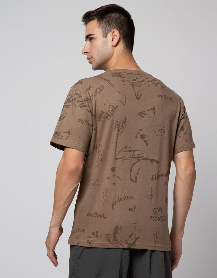 T Zone Short Sleeve T-Shirt Fullprint Aop Theme Freehand Painting