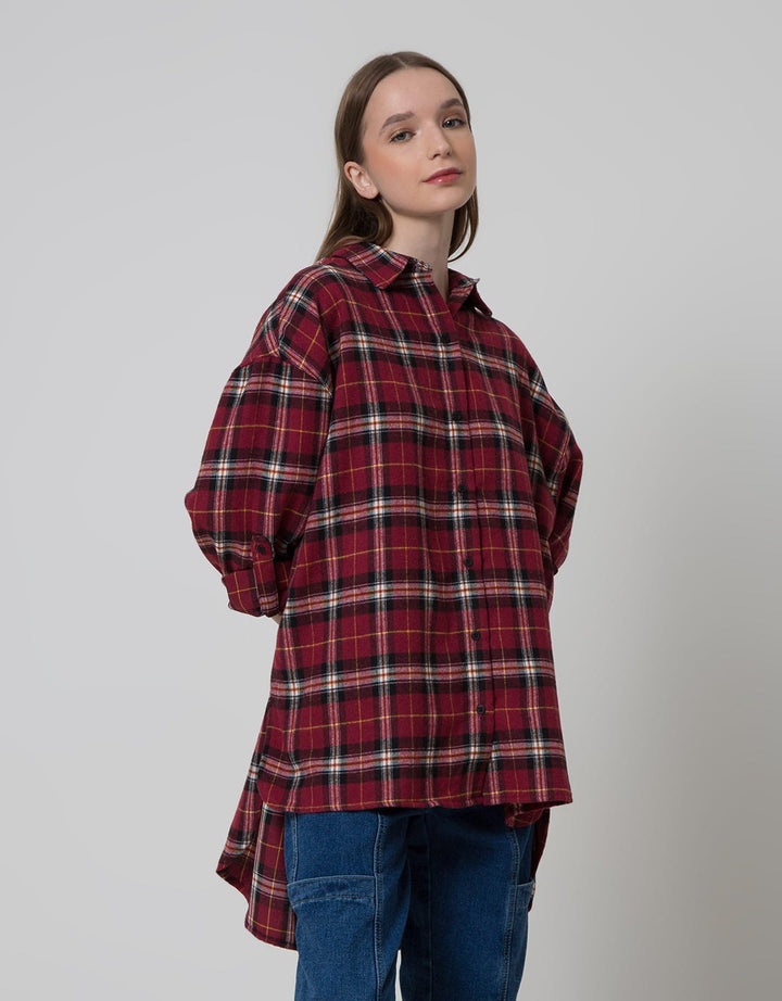 Nevada Long Shirt Oversized Flannel Check