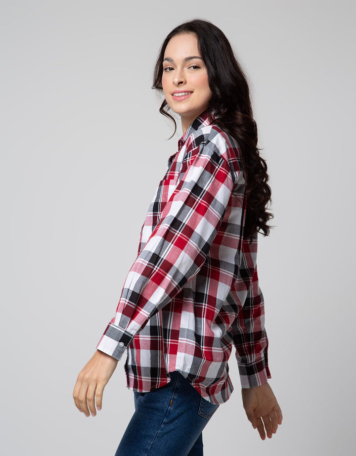 Nevada Women's Check Print Long Sleeve Shirt