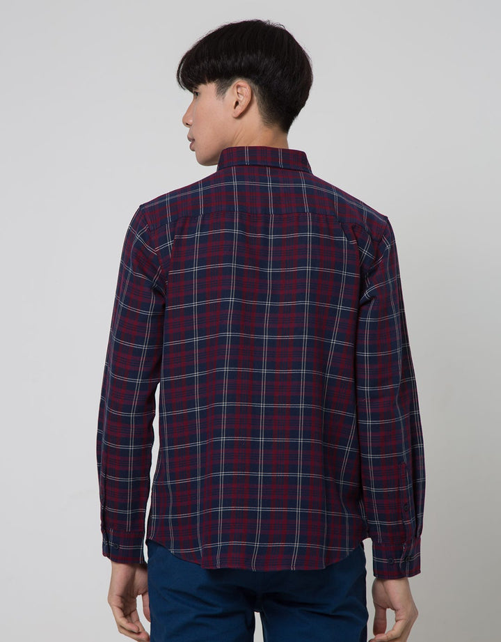 Cole Long Sleeve Shirt Med Check 1 Pocket