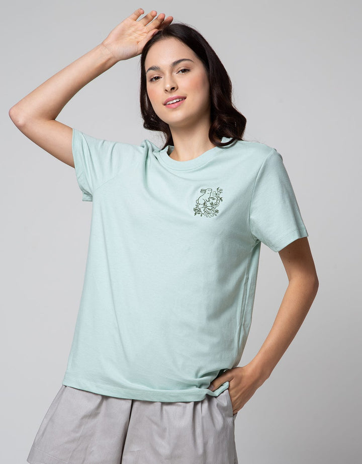 Connexion Short Sleeve T-Shirt Flower Rabbit