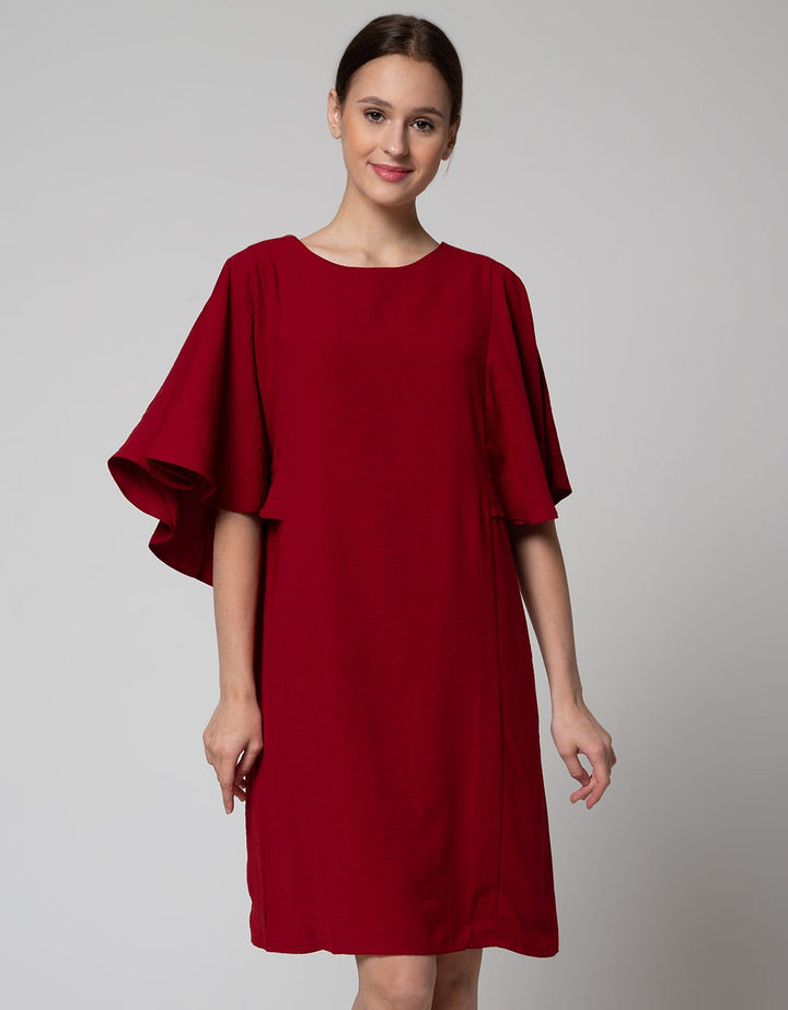 St. Yves Ruffle Airflow Midi Dress Wanita