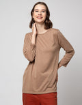 St. Yves Kaos Lengan Panjang Texture Bunga Garis Wanita