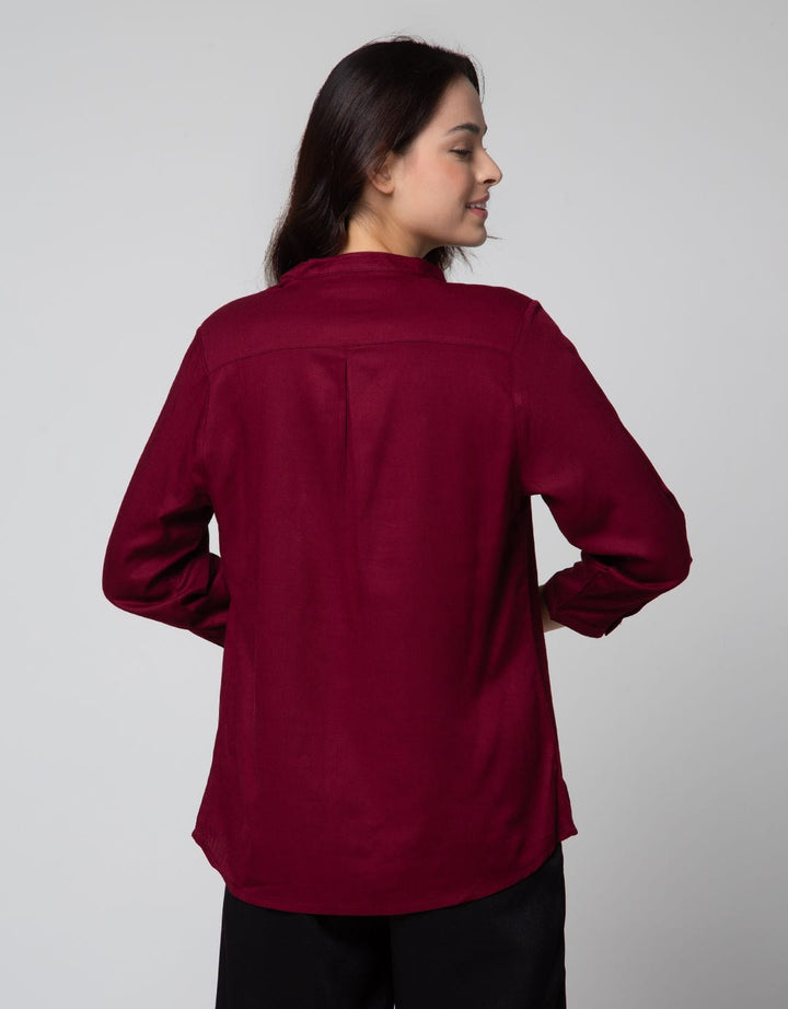Connexion Blouse V Neck Wanita
