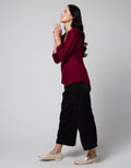 Connexion Blouse V Neck Wanita