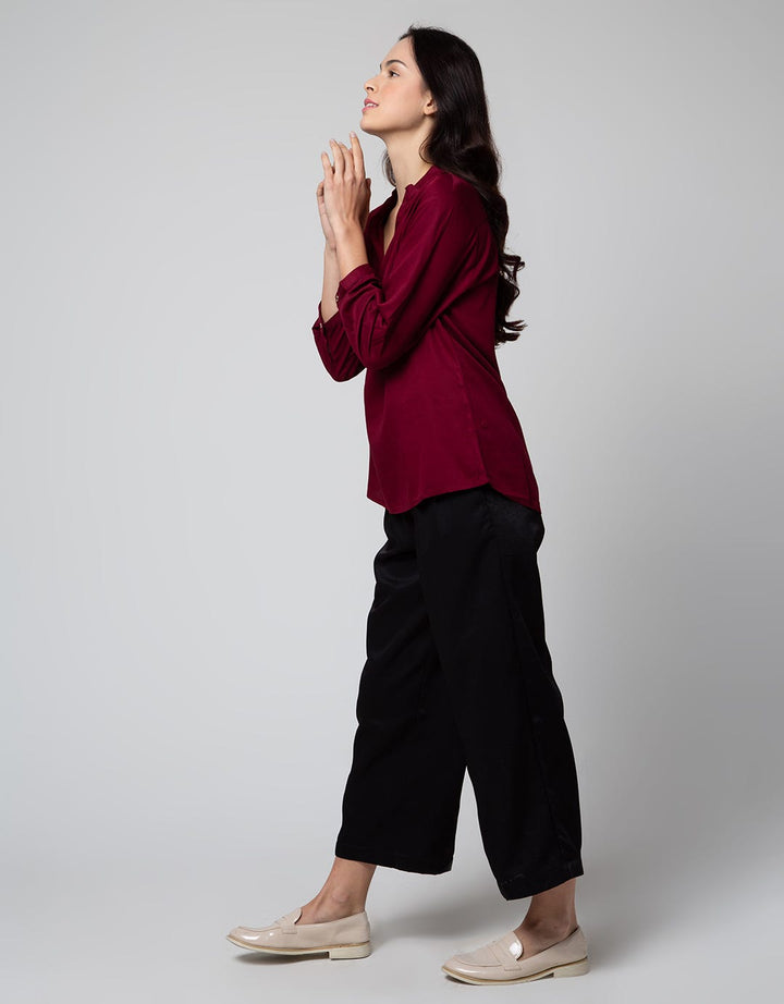 Connexion Blouse V Neck Wanita