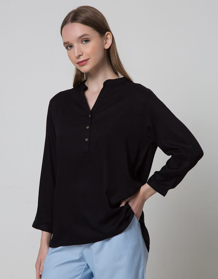 Connexion Blouse V Neck Wanita