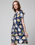 St. Yves Flower Print Midi Dress for Women