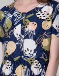 St. Yves Flower Print Midi Dress for Women