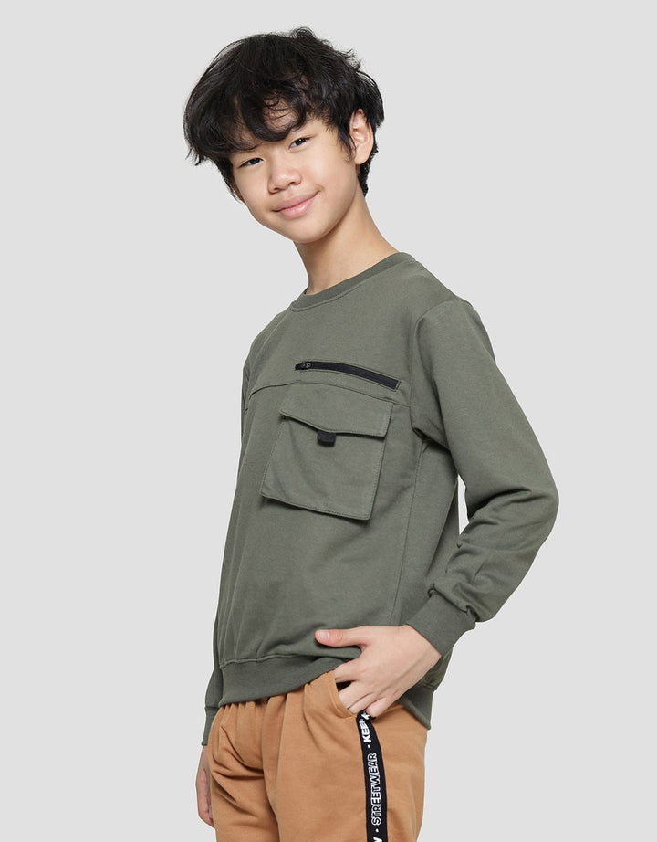 Nevada Non Hoodie Cut N Sew W Pocket Boys Sweater