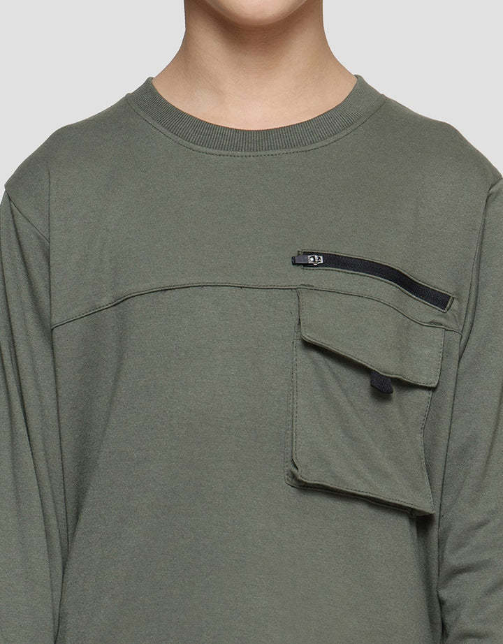 Nevada Non Hoodie Cut N Sew W Pocket Boys Sweater
