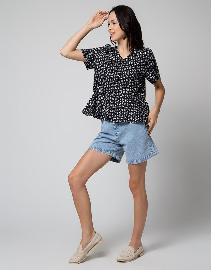 Connexion Print Flower Blouse for Women