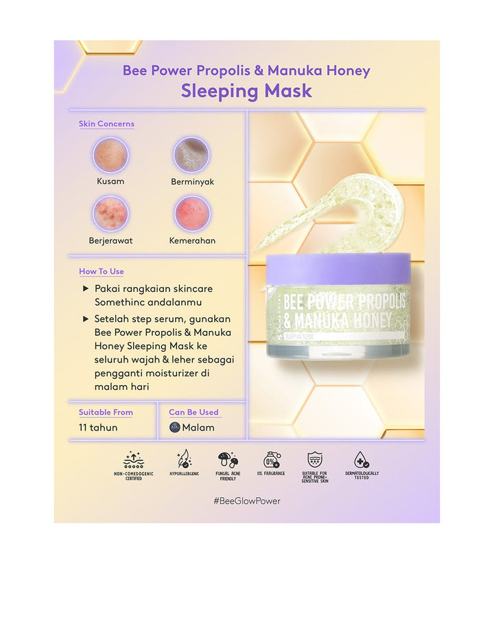 Somethinc Bee Power Propolis & Manuka Honey Sleeping Mask 50gr