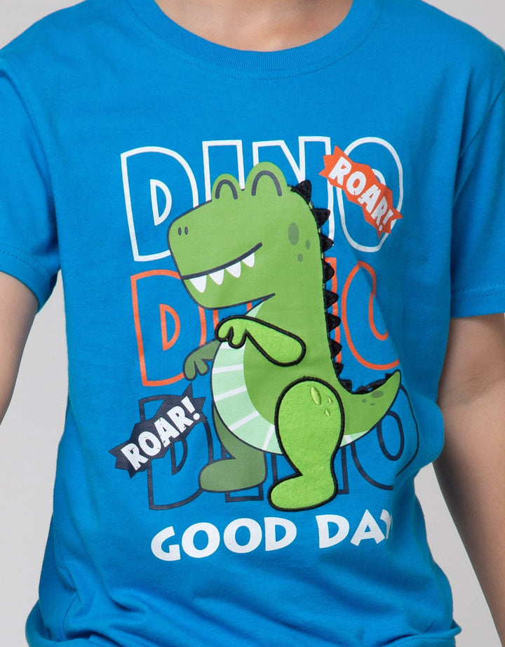Little M Short Sleeve T-Shirt Print Dino Good Days Aplikasi