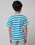 Little M Short Sleeve T-Shirt Print Stripe Bordir Tiger