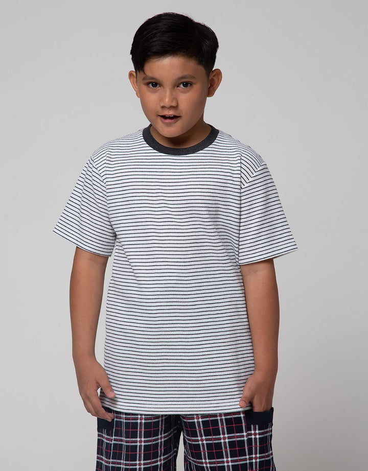 Nevada Short Sleeve T-Shirt Print Textured Waffle