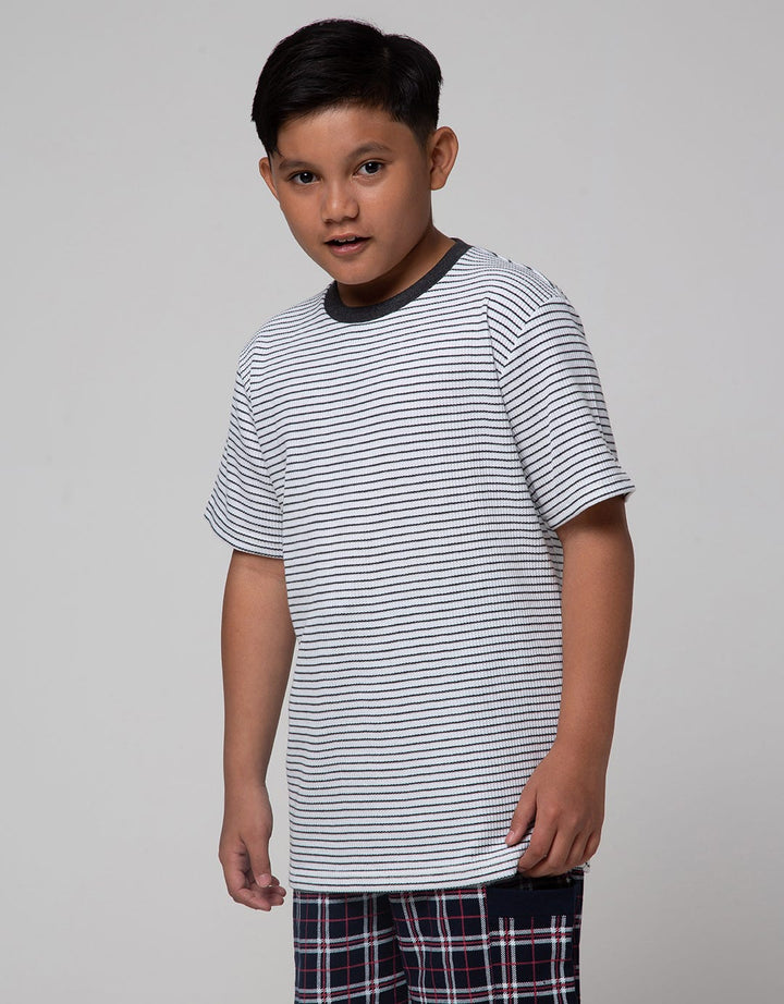 Nevada Short Sleeve T-Shirt Print Textured Waffle