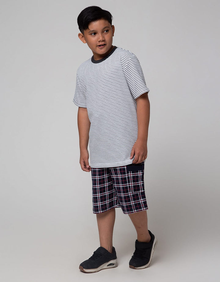 Nevada Short Sleeve T-Shirt Print Textured Waffle